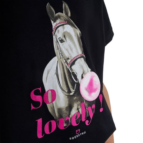 T-shirt i bomull för flickor Equestro So Lovely