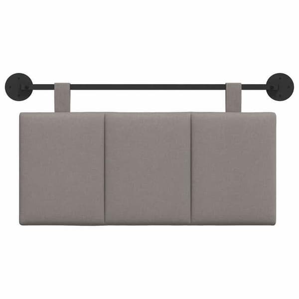 vidaXL Väggmonterad Sänggavel Taupe Sammet 42032255