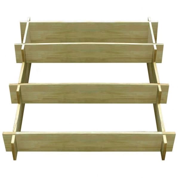 vidaXL 3-vånings plantering 90x90x35 cm Impregnerat trä