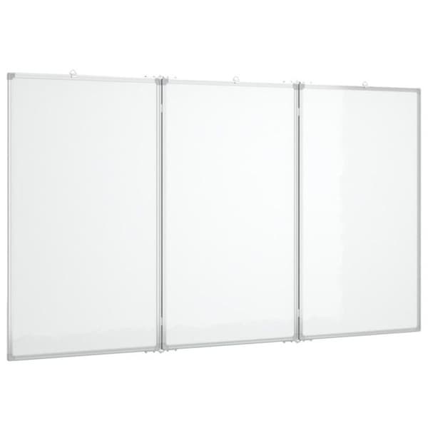 Magnetisk vikbar whiteboard - VIDAXL - 150x80 cm - Aluminium - 3 paneler - Vikbar