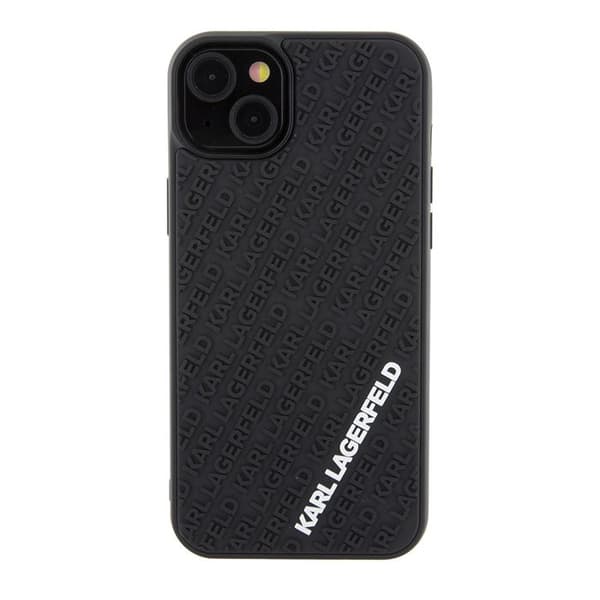 Karl Lagerfeld 3D-designskal för iPhone 15 Plus - Gummi Multi Logo