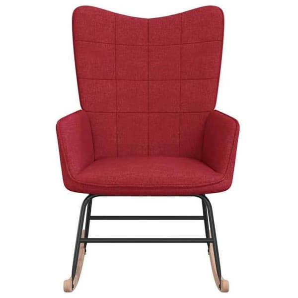 vidaXL Gungstol Vinröd Tyg 328015