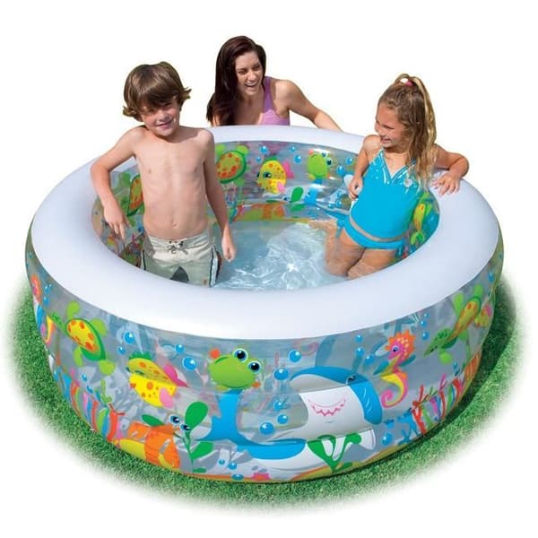 Uppblåsbar pool för barn - Intex - Akvarium - 152 x 56 cm - Blå