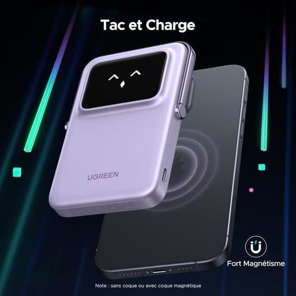 Extern Batteri - UGREEN - PB571 - 5000mAh - Magnetisk Laddning - USB-C