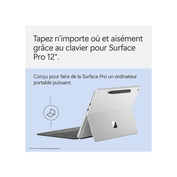 Tangentbord för Microsoft Surface Pro 12 tum med Surface Slim Pen - Antracit
