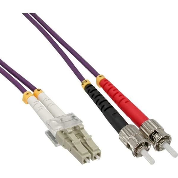 InLine® duplex fiberoptisk kabel, LC/ST, 50/125 µm, OM4, 2 m