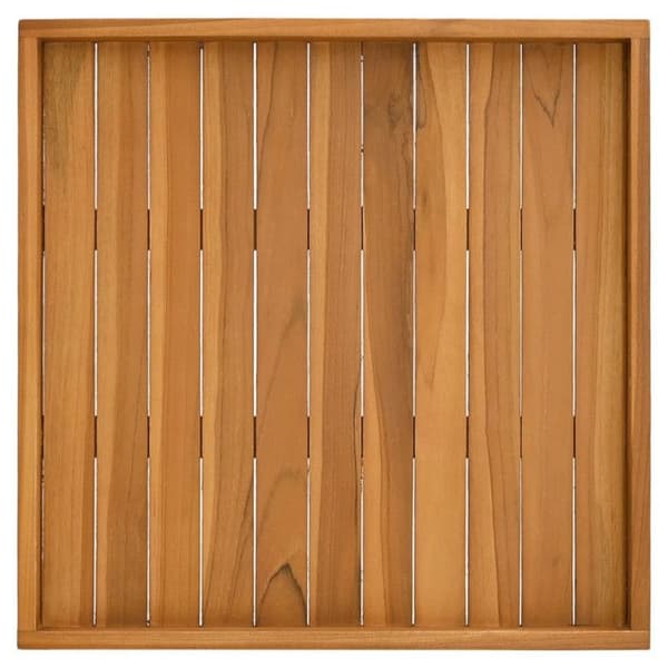 vidaXL Serveringsbricka 60x60 cm Massiv teak