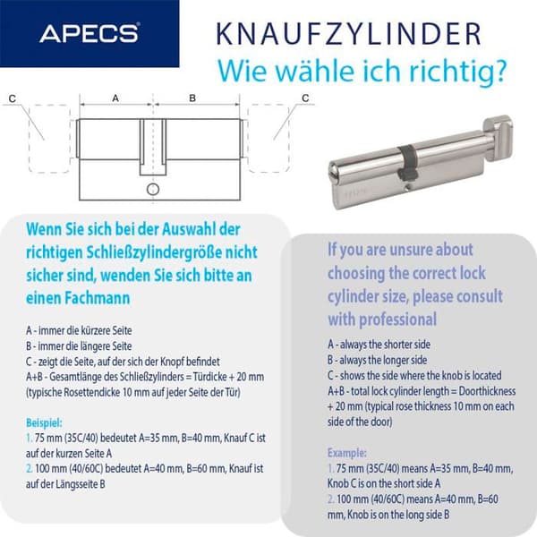 Lås - cylinder - cylindrar - lås Apecs
