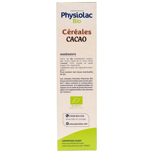 Physiolac Bio Cerealier Kakao 200 g Certbio