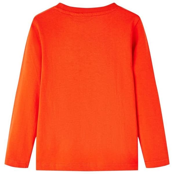 T-shirt barn långärmad orange multi-storlekar