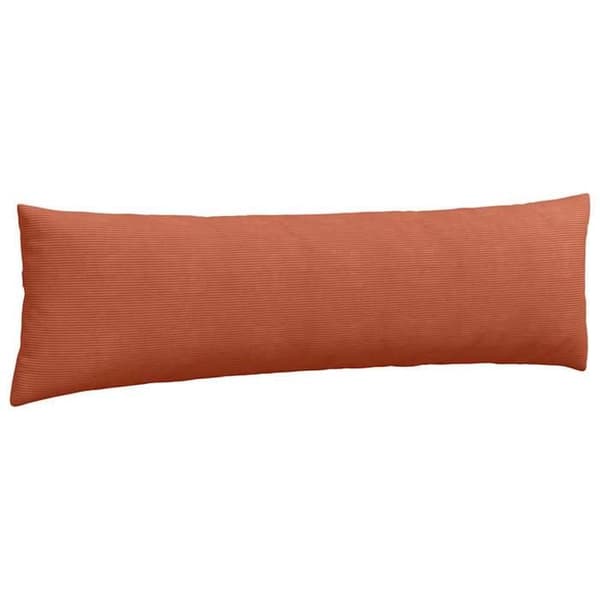 Soffkuddar - VIDAXL - 2 st 145 x 40 cm - Ribbad sammet - Röd orange - Rektangulära