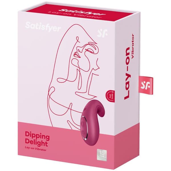 Klitorisstimulator - Satisfyer - Dipping Delight - Röd - Silikon - Vibrerande