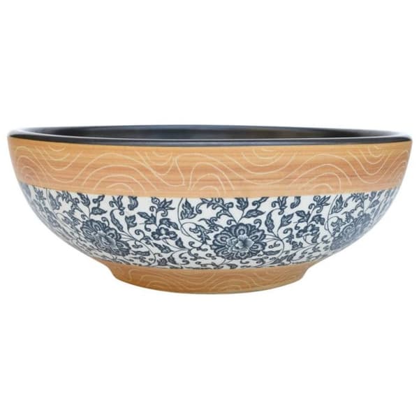 Multifärgad rund tvättställ Φ41x14 cm keramik