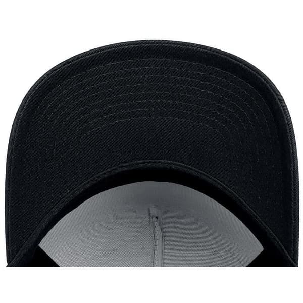 Snapback Flexfit 5-panel böjd klassisk svart - 100% bomull, unisex