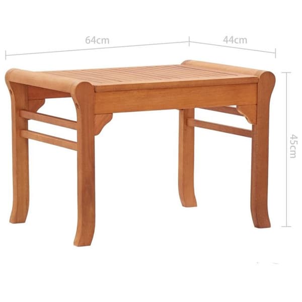 vidaXL Trädgårdsbänk 64 cm Solid eukalyptusträ 47289