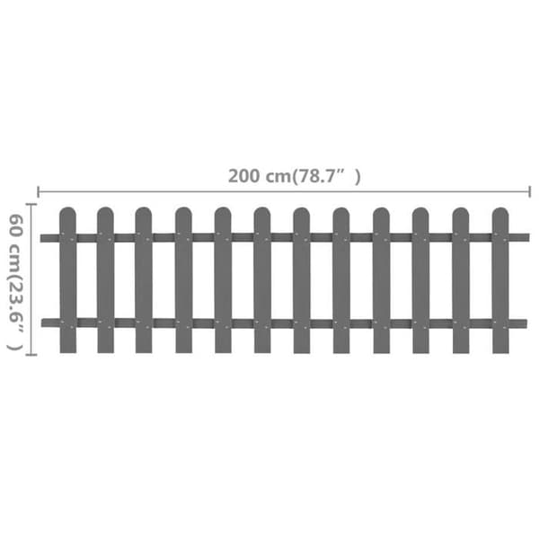 vidaXL WPC Stolpstaket 200x60 cm 42818