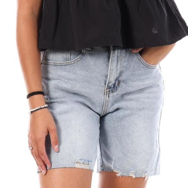 Bermuda i Blå Jeans Dam Monday Premium Bermuda Skär