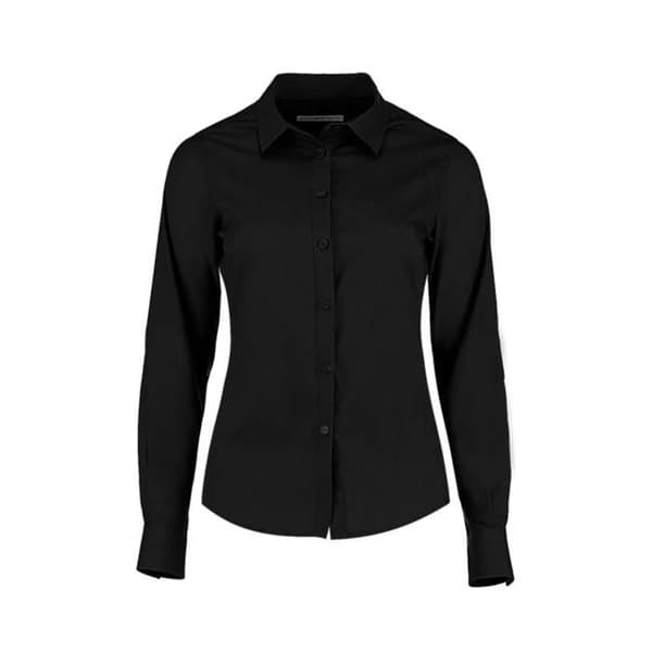 Kustom Kit långärmad blus dam - svart