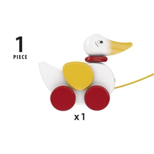 Träleksak - BRIO - Pull Duck - Blandat - Från 1 år