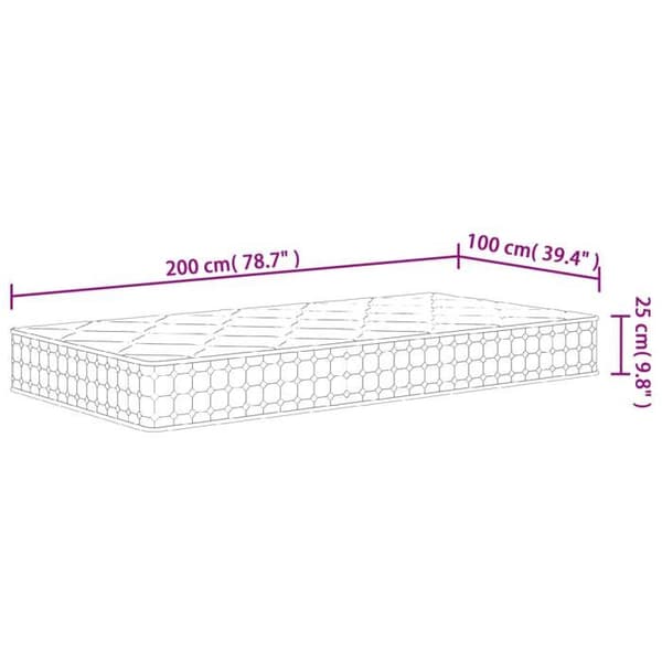 vidaXL Pocket Spring Madrass Medium Hårdhet 100x200 cm 372839