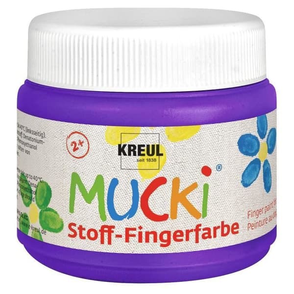 Fingerfärg för textil - MUCKI - 150 ml - Violin - Vattenbaserad