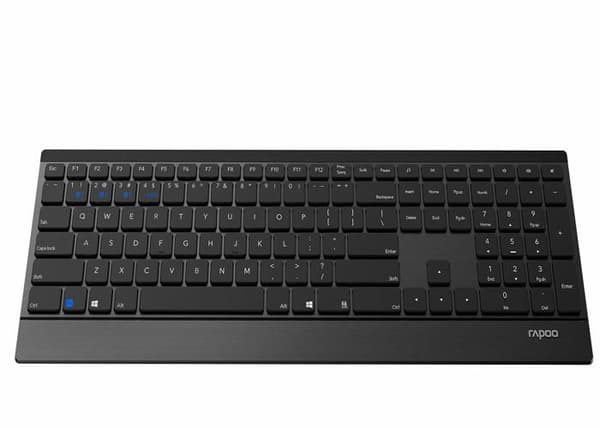 Dator Keyboard - RAPOO - RP E9500M UI-B - Trådlös - QWERTY - Svart