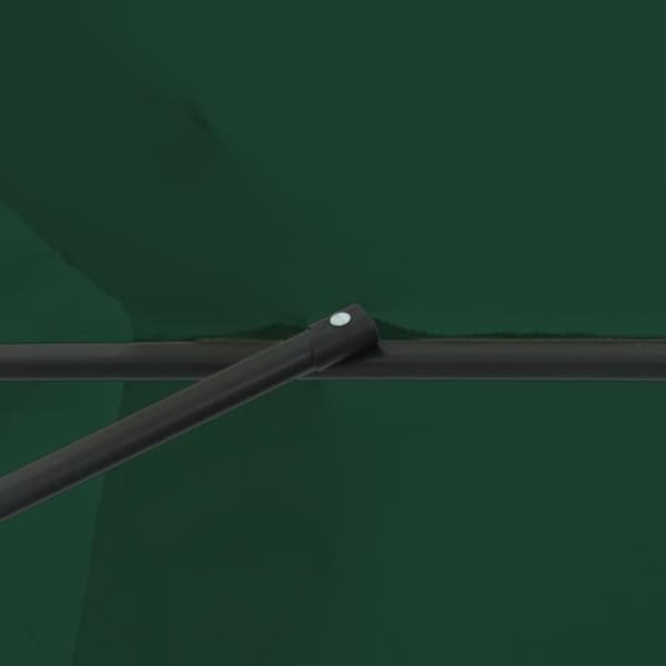 Trädgårdsparasol ø395x245 cm Grön