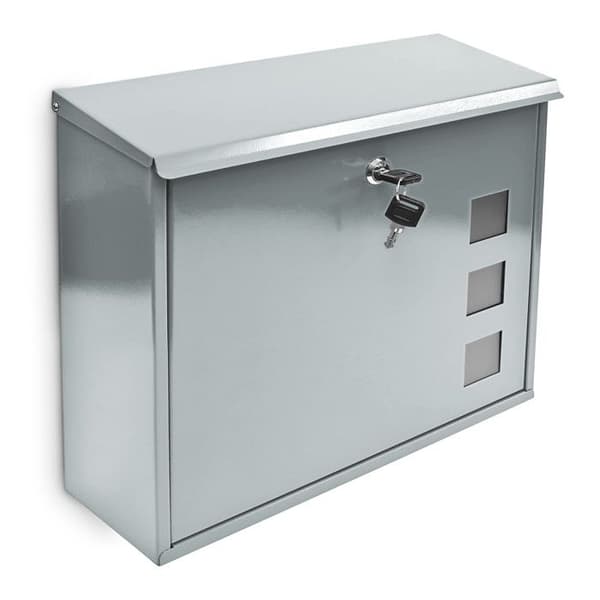 Postlåda - Relaxdays - 10017419 - Metall - Grön - Silver