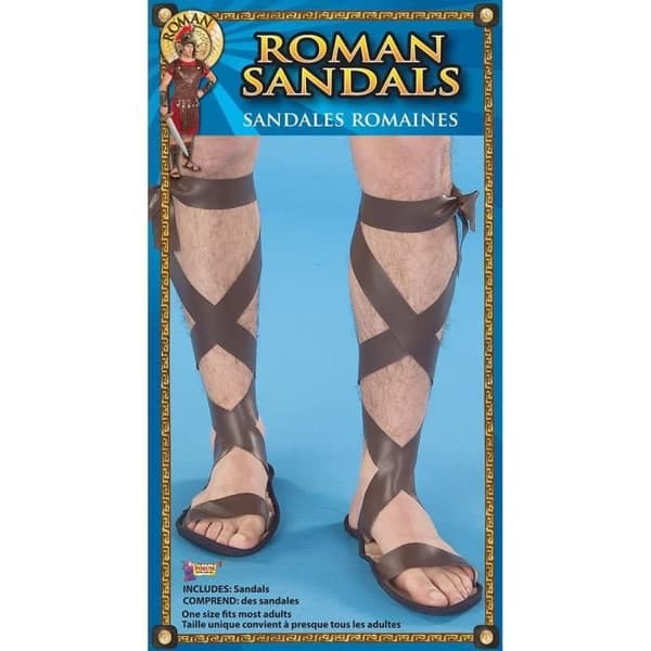 Forum Novelties - Bristol Novelty Roman Sandaler, Brun, One Size - BA714