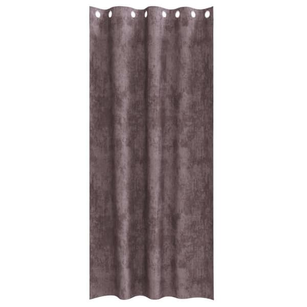 Sammet Gardiner - Brun - 2 st - 245x140 cm - Ögla - Dämpande