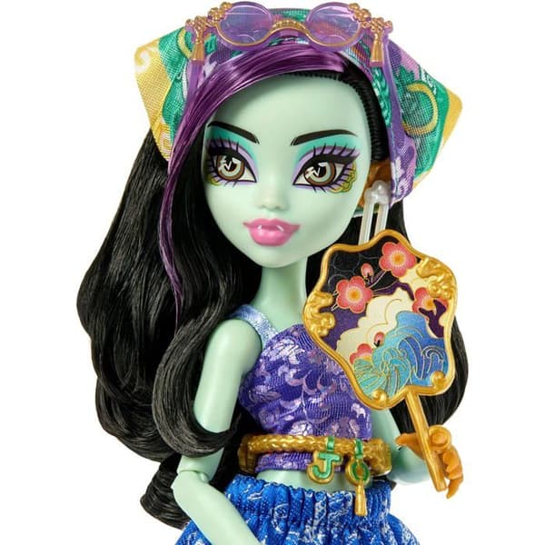 Dockskåp - MONSTER HIGH - Jinafire Long - 19 överraskningar - Rörlig docka - Resetillbehör