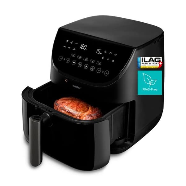 Luftfritös - MEDION MD13060 - 6,6L - 1300W - Pekskärm - 10 Program - Svart