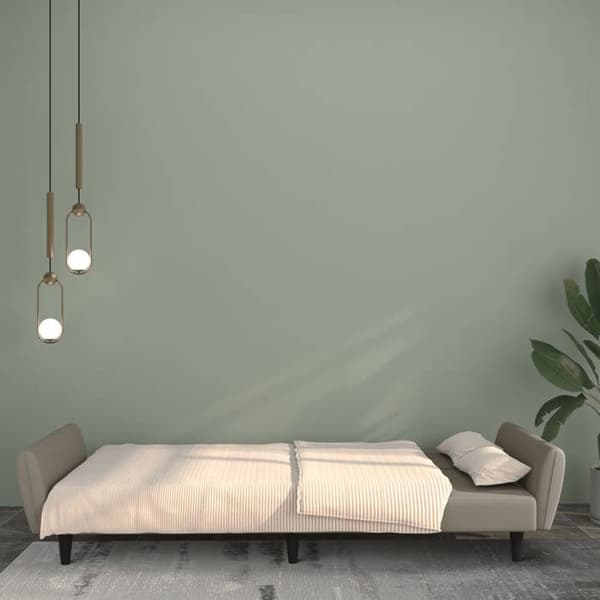 vidaXL 2-sits bäddsoffa ljusgrå sammet 375858