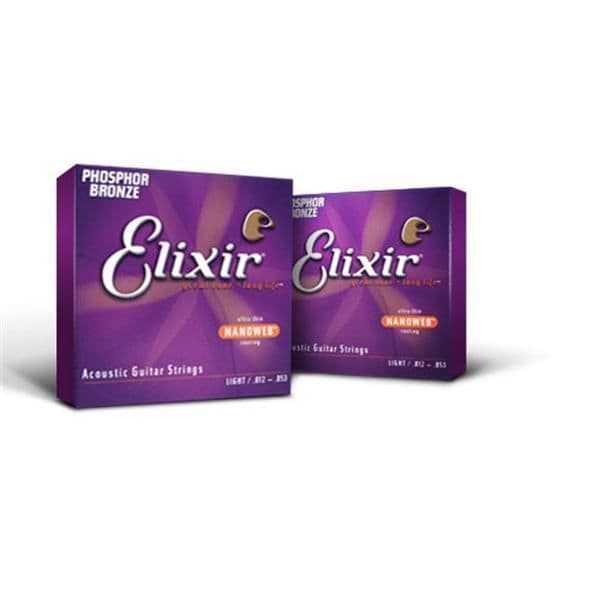 Gitarrsträngar - ELIXIR - 16052 - Phosphor Bronze - Känsligt och uttrycksfullt ljud - Förlängt liv