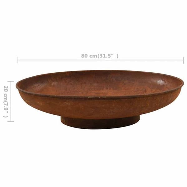 Foyer - vidaXL - 313345 - Stål - 80 cm - Rund