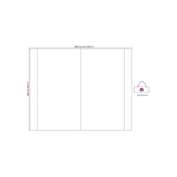 Vattentät campingduk - vidaXL - 300x240 cm - Grön - Brandsäker - Vindresistent - Polyester