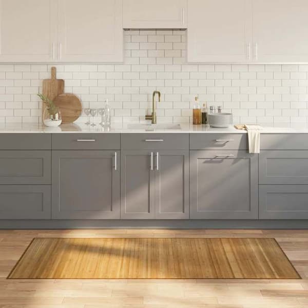 vidaXL Rektangulär matta naturlig 80x200 cm bambu 376907
