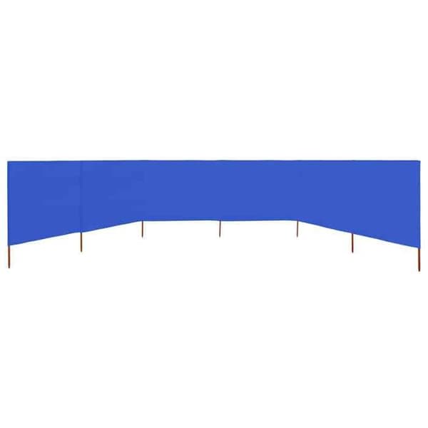 vidaXL 6 Panel Room Divider Tyg 800 x 80 cm Azurblå