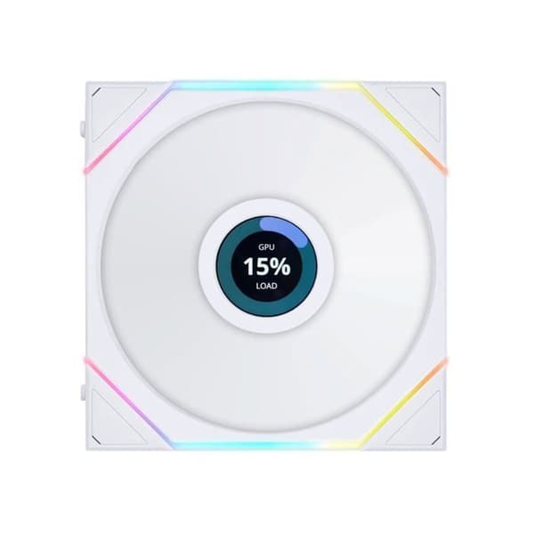 Fläkt Chassi 140mm - Lian Li - LCD Trådlös - ARGB - Vit