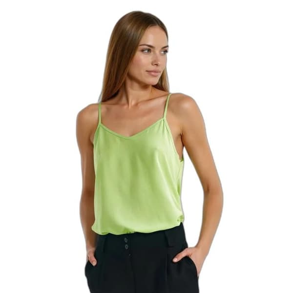 Basic blus med tunna axelband för kvinnor Nife