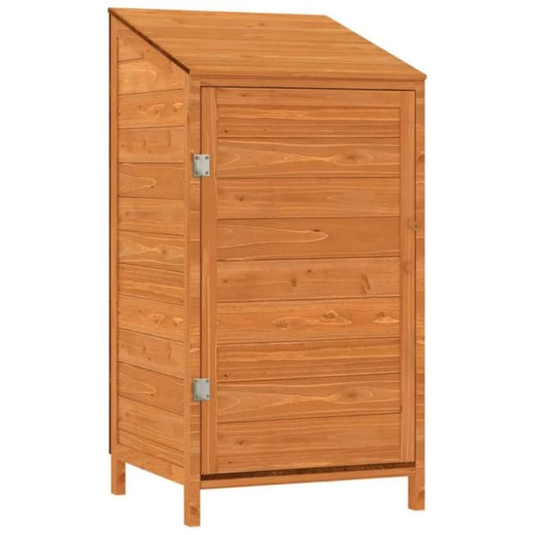 vidaXL Trädgårdsbod Brun 55x52x112 cm Solid granträ 152181