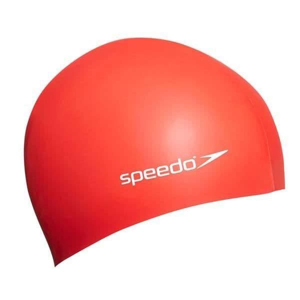 Badmössor för barn - SPEEDO - Plain Flat Silicone Junior - Simning - Vit