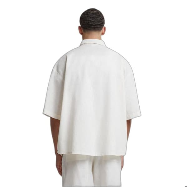 Urban Classics Boxy T-shirt i bomull och lin