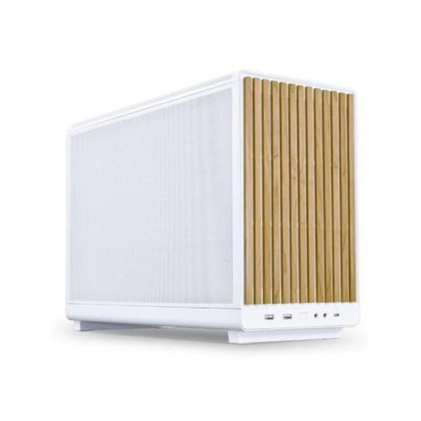 Mini-Tornlåda - LIAN LI - A3-mATX - Vit/Ljust Trä - Extrem Modularitet - Optimalt Utrymme