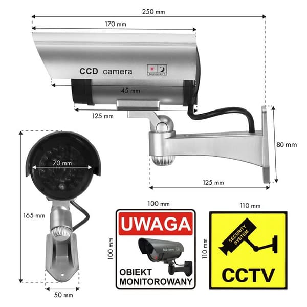 DUMMY CAMERA SILVER HIKVISION DUMMY CAMERA SILVER