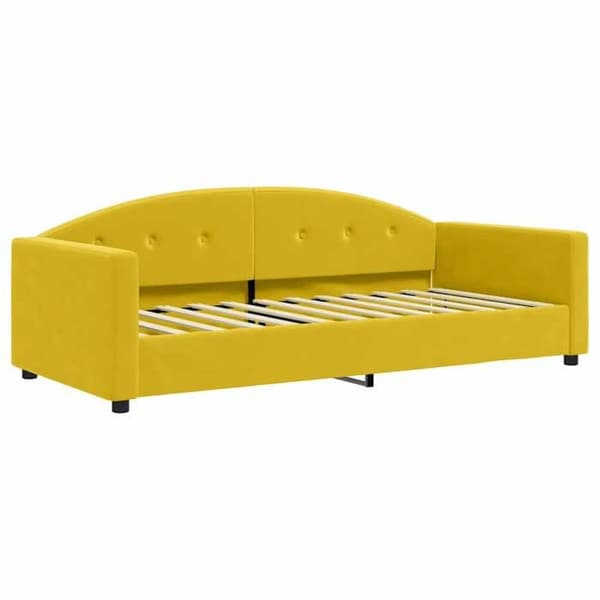 vidaXL Daybed Gul 90x200 cm Sammet 354141