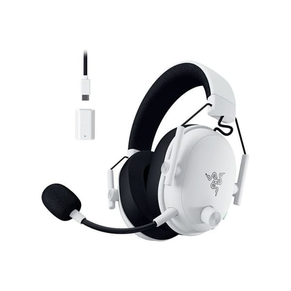 Razer BlackShark V3 White PC-hörlurar - Trådlös e-sport