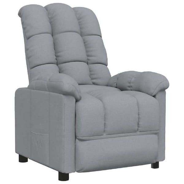 vidaXL Recliner Grått Tyg 289796