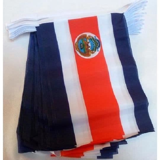 Flaggdekoration - AZ FLAGG - Costa Rica - 20 Flaggor - 45x30 cm - Polyester