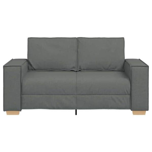 Grå tvåsitsig soffa 120 cm Tyg